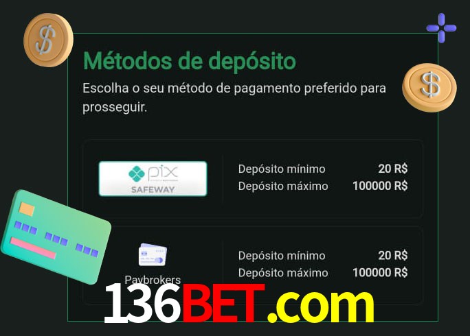 O cassino 136bet.com oferece uma grande variedade de métodos de pagamento